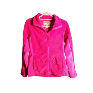 Seven Apparel Women's Size M Coral Fleece Plush Zip‎ Front Jacket Cozy Comfort